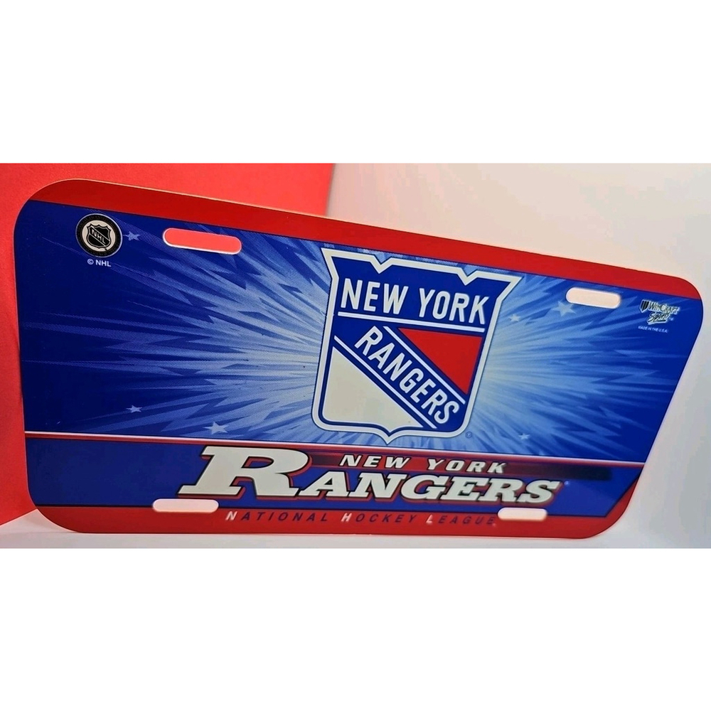 NHL New York Rangers License Plate Wincraft Sports Made In USA